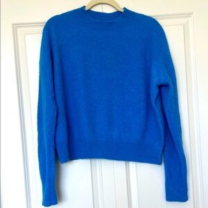 Nordstrom Signature Vibrant Blue Cashmere Crew Neck Sweater